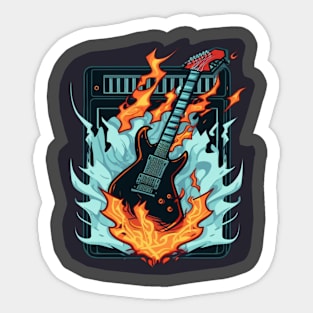 Flaming Licks Sticker